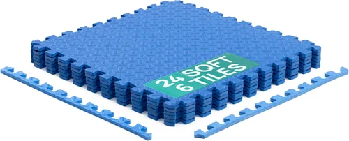 Vista 13 de Yes4All 24SQFT-120SQFT - Tapete de ejercicio de rompecabezas para gimnasio en casa, baldosas de espuma EVA entrelazadas con borde