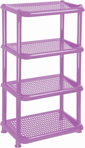 Vista 4 de Mintra Home Estantes de almacenamiento de plástico ligeros - Estanterías, almacenamiento (negro, estante rectangular) - 18.5 pulgadas de ancho x
