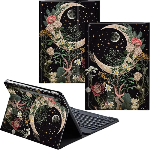 Vista 18 de Funda para Samsung Galaxy Tab S6 Lite 2022/2020 Teclado inalámbrico desmontable y cubierta de soporte de piel sintética Funda protectora
