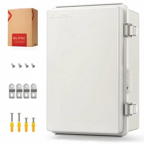 Vista 13 de QILIPSU UL94-V0 Caja eléctrica al aire libre 8.3"x6.3"x3.9" Caja de conexiones impermeable resistente a la intemperie PC/ABS aleación de plástico