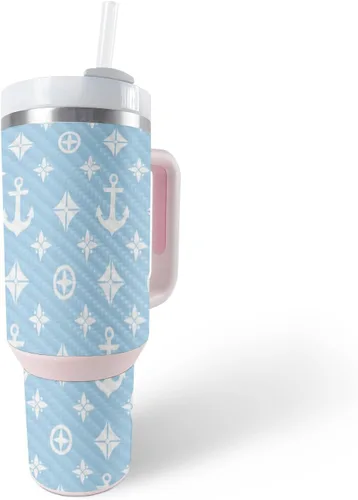 Vista 4 de MightySkins - Skin de fibra de carbono compatible con el vaso Stanley The Quencher H2.0 FlowState de 30 onzas, diversión de los años 90, acabado