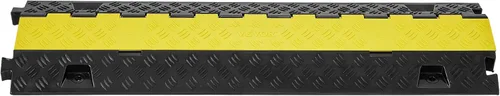 Vista 9 de VEVOR Rampa Protectora de Cables, 2 Canales, Capacidad de 22000 libras/eje, Cubierta Resistente de Cables de Alambre de TPU, Protector de Manguera