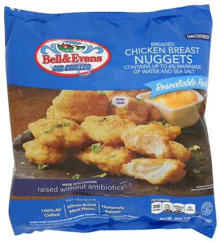 Bell & Evans Nuggets de pechuga de pollo, 30 oz
