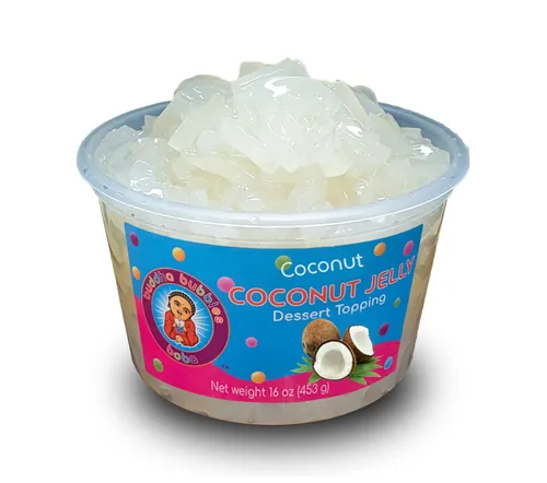 Topping de postre de gelatina de coco prémium de Buddha Bubbles Boba (jalea de coco)
