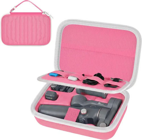Vista 13 de Funda rígida de goma EVA para DJI Osmo Mobile 8/7P/7, gris Negro+Gris Cremallera