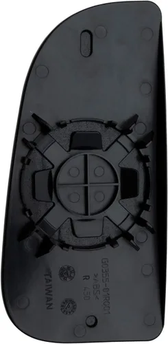 Vista 4 de Conjunto de vidrio para espejo lateral del pasajero con placa trasera de plástico compatible con camioneta Dodge Ram 1500 2500 3500 2010-2023