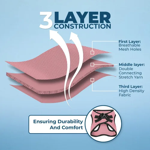 Vista 4 de Best Pet Supplies - Arnés para perro para todas las estaciones Step-in Air, de malla y con tiras reflectantes, con correa de 5 pies de largo