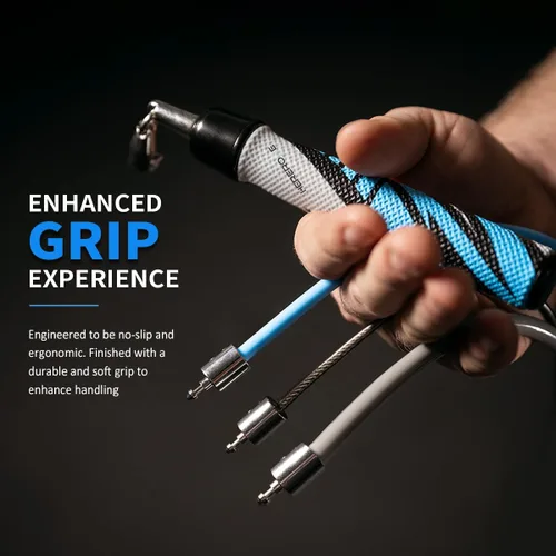 Vista 4 de Hererope - Cuerda de saltar 3 en 1 para hombres y mujeres, 1/6 lb, 1/4 lb, 1/2 lb, juego de cuerda de saltar con pesos intercambiables