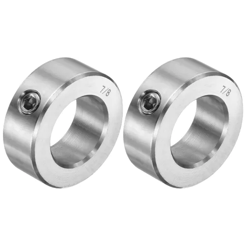 uxcell Juego de 2 collares de tornillo de 7/8 pulgadas de diámetro inoxidable 304 de acero inoxidable, diámetro exterior de 1-1/2 pulgadas,