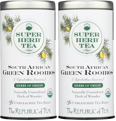 Vista 8 de The Republic of Tea Arbusto verde crudo natural, 36 CT