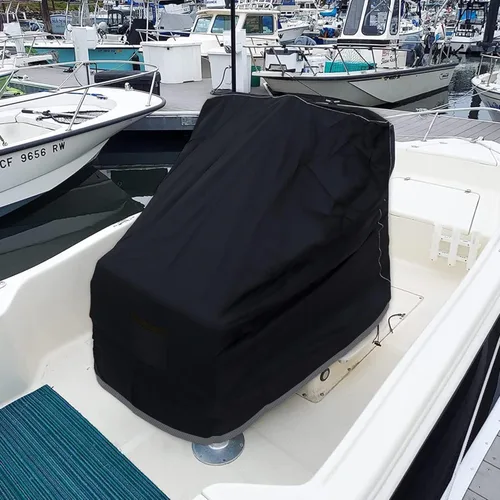 Vista 5 de Cubierta de consola central para barco, cubierta de consola marina impermeable 600D, cubierta de consola central de protección solar, protección