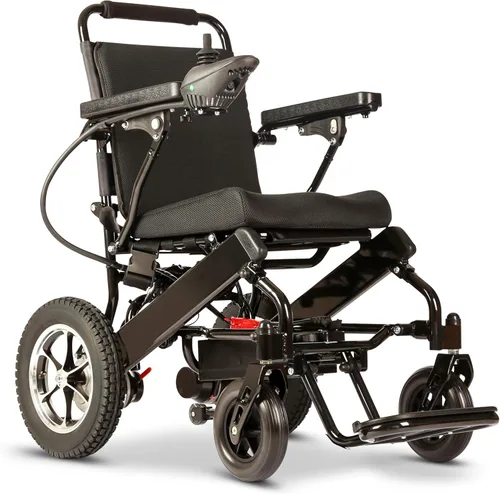 Vista 6 de Silla de ruedas eléctrica ligera para adultos plegable plegable silla de ruedas eléctrica motorizada automatizada