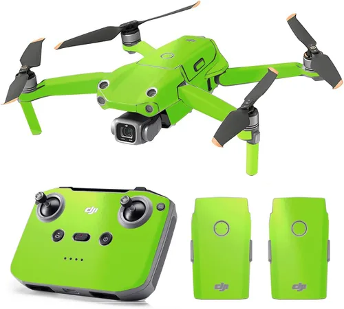 Vista 40 de SopiGuard Skin for DJI Mavic Air 2s Juego completo de calcomanías de vinilo de precisión + controlador + 3 fundas de batería (blanco mate)