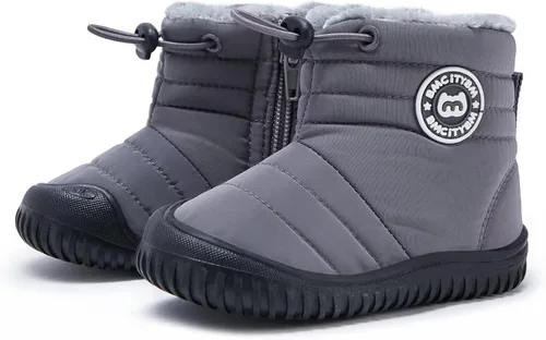 Vista 2 de BMCiTYBM - Botas de nieve de invierno para niños y niñas (piel sintética)