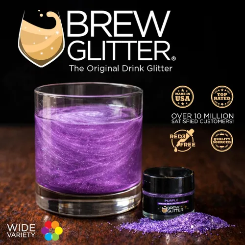 Vista 189 de Brew Glitter - Purpurina comestible rosa claro para bebidas, cócteles, cerveza y bebidas 1 frasco de 4g