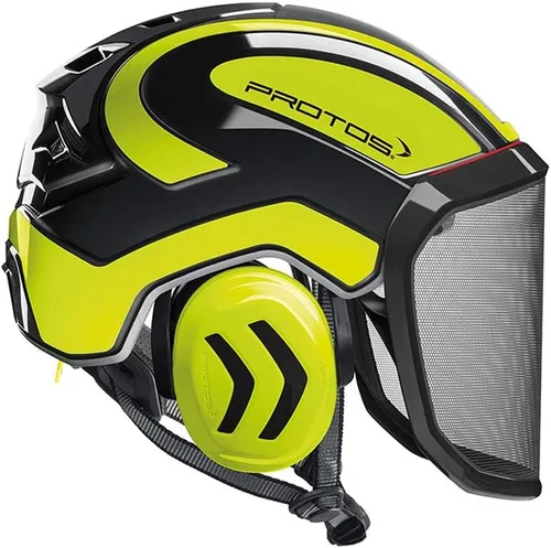 Pfanner Protos Integral Arborist Casco - Amarillo y Negro, Adulto