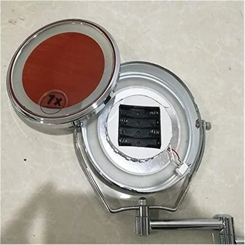 Vista 6 de Bathroom Vanity Mirrors Illuminated Makeup Mirror Wall Mounted Makeup Mirror 7X Magnification 8'Two-Sided Swivel Extendable