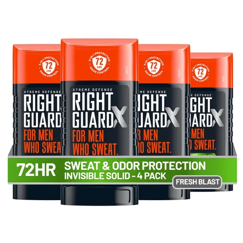 Vista 7 de Right Guard Xtreme Defense Invisible Solid, desodorante antitranspirante, aroma Arctic Refresh - Desodorante 5 en 1 para hombres, control de olores