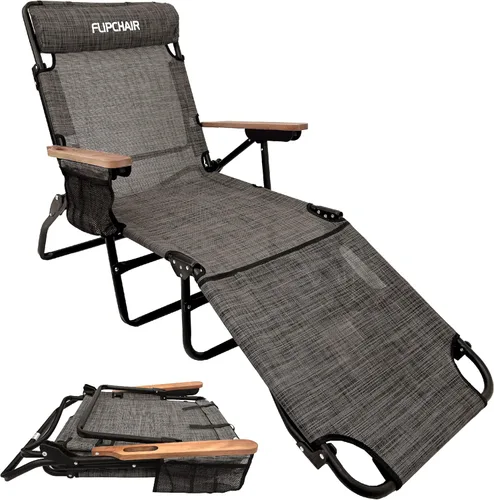 Vista 9 de EasyGo Product FLIP - Silla tumbona bronceadora boca abajo con agujeros para la cara y los brazos, soporte de 4 patas, material de textileno, 6
