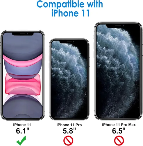 Vista 2 de JETech - Funda para iPhone 11 de 6.1 pulgadas, no se torna amarillenta, a prueba de golpes, con parte trasera transparente y antirayaduras