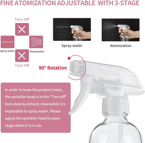 Vista 2 de HOMBYS Botellas vacías de vidrio transparente de 8 onzas con protección de funda de silicona, recipientes recargables para soluciones de limpieza