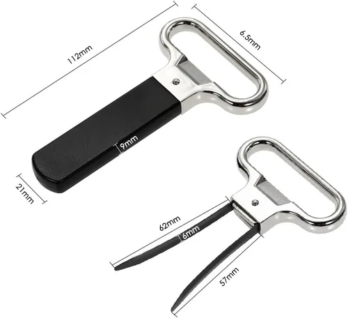 Vista 5 de Decdeal Abridor de vino, abrebotellas de vino de dos puntas para sacacorchos de vino viejo de corcho dañado