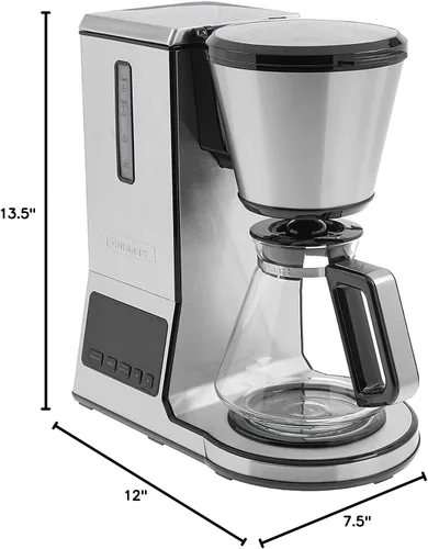 Vista 6 de Cuisinart CPO-850 Cafetera con jarra térmica, de acero inoxidable., Cafetera para verter por encima con garrafa de vidrio, NOtamaño, Transparente