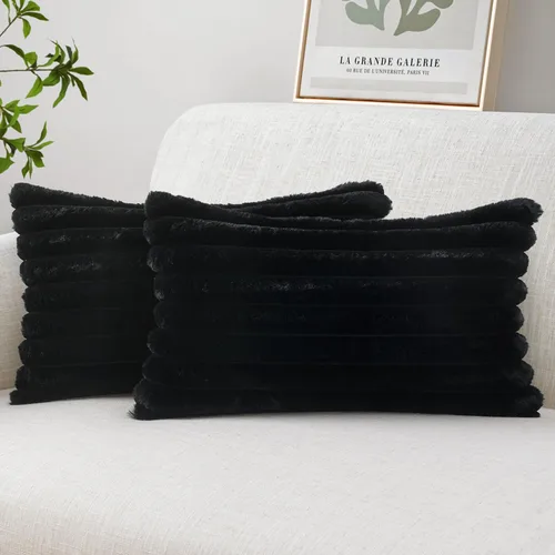 Vista 27 de MIULEE Juego de 2 fundas de almohada decorativas de piel sintética de 16 x 16 pulgadas, decoración moderna de primavera para el hogar, almohadas