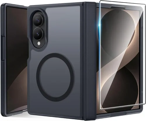 Vista 32 de FNTCASE Funda magnética para Samsung Galaxy Z Fold 7 con protección de bisagra