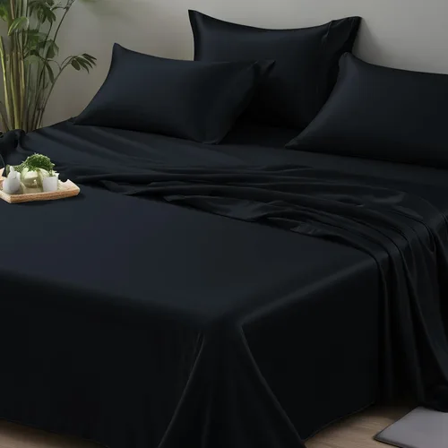 Vista 18 de Linenwalas - Sábana bajera de tamaño individual XL, de viscosa de bambú, bolsillo profundo de 16”, refrescante, suave y transpirable, perfecta