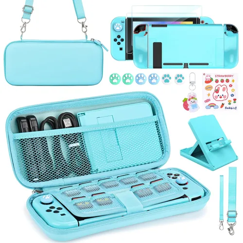 Vista 19 de Younik Switch 2 Case Compatible with NS Switch 2 (2025), Carrying Case with 19 Game Card Slots, 4 in 1 Switch 2 Accessories Includes Shoulder Strap