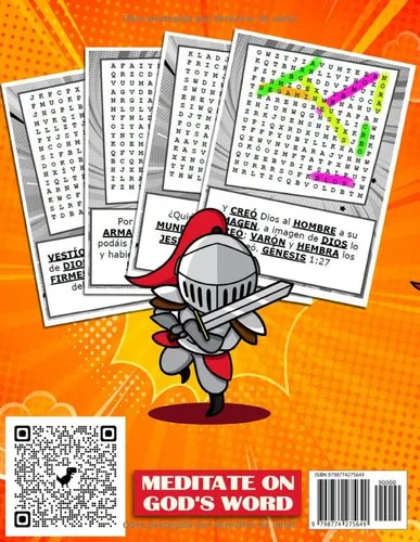 Vista 2 de Biblia para niños en Sopa de Letras 100 Actividades Cristianas Armadura de Dios (Spanish Edition)
