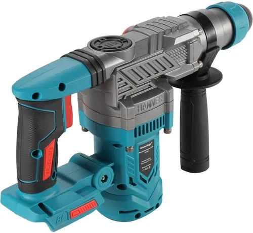Vista 2 de Taladro de martillo giratorio sin escobillas para batería Makita de 18 V (solo herramienta) – Impacto de 3.2 julios, mandril SDS-Plus de 1-1/8