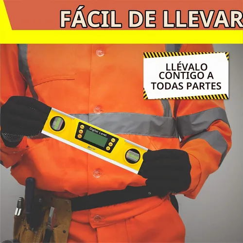 Vista 9 de Herramienta digital de nivel magnético – Nivel de torpedo y transportador de 10 pulgadas – Precisión maestra – IP54 a prueba de polvo e impermeable