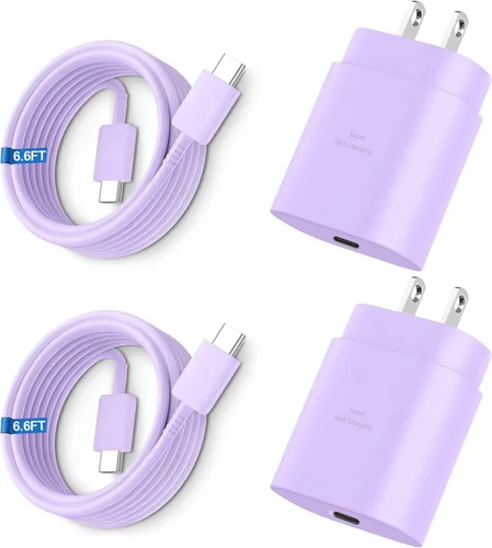 Vista 16 de Cargador tipo C de carga rápida para iPhone 17 16, 25 W, USB C, bloque de carga súper rápida con cable de carga rápida C de 10 pies de largo