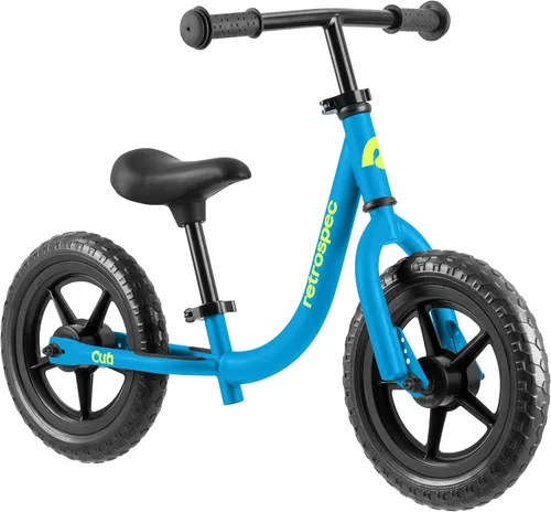 Vista 12 de Retrospec Cub - Bicicleta de equilibrio para niños de 18 meses a 3 años, bicicleta para principiantes sin pedal de 12 pulgadas con asiento
