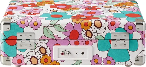 Vista 11 de Crosley CR8005F-GF Cruiser Plus - Tocadiscos de vinilo vintage de 3 velocidades con Bluetooth y maleta con altavoces integrados, diseño floral