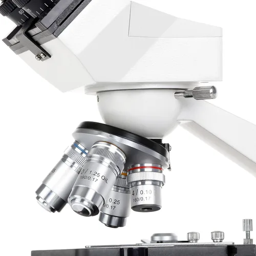 Vista 6 de OMAX - Microscopio LED del compuesto biológico trinocular del laboratorio 40X-2000X con la etapa mecánica de la capa doble - M83ES