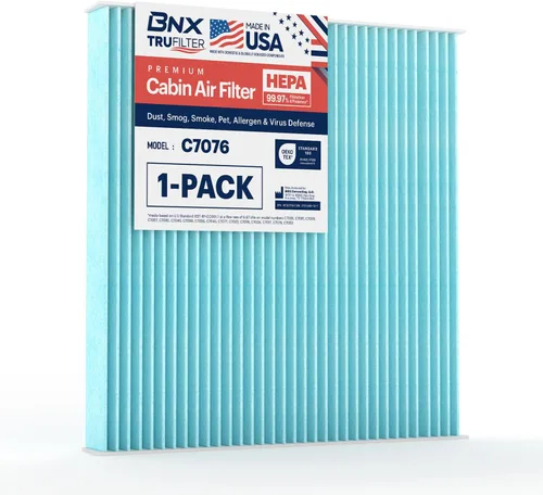 Vista 13 de BNX TruFilter C7001 - Filtro de aire de cabina HEPA, 99.97 %, compatible con Chevrolet: Avalanche, Silverado, Suburban, Tahoe; compatible