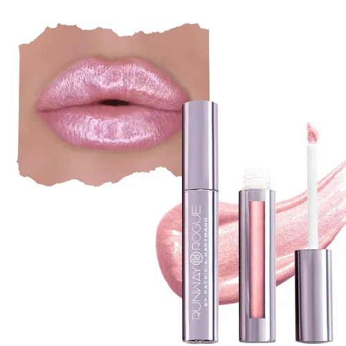 Runway Rogue LuxGloss Brillo de Labios, Brillo de Labios Rosa Pastel Suave con Brillo y Alto Pigmento, 'Catwalk'