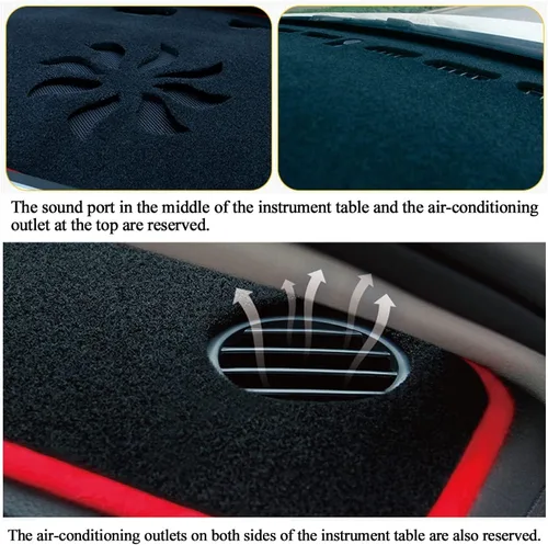 Vista 3 de Funda para tablero personalizada Compatible con Dodge Ram 1500 2019-2023 Antideslizante Decoración interior Protector de rayos UV y resplandor
