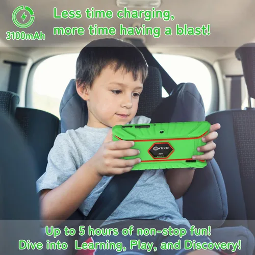 Vista 7 de Contixo Paquete de tabletas para niños, IPS de 7 pulgadas, 50 libros de cuentos exclusivos de Disney precargados (valor de $200), tableta