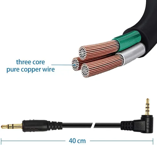 Vista 2 de Cable de conexión para obturador de cámara de 0.138 in-DC0, enchufe de conexión de cámara de 0.138 in, cable compatible con cámaras Nikon