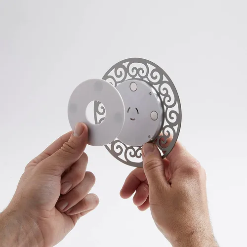 Vista 7 de Taylor Termómetro magnético decorativo de pantalla, 5 pulgadas, termómetro inalámbrico con números fáciles de leer para patio, piscina o garaje, gris