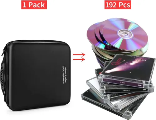 Vista 63 de Funda para DVD, estuche de CD EVA, organizador de almacenamiento, portátil, protector de DVD, soporte para billetera para coche