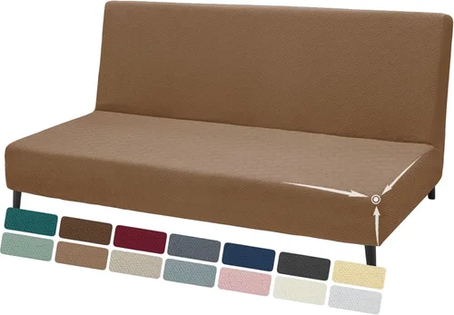 Vista 20 de ZNSAYOTX - Fundas elásticas para futón de tamaño completo 2025, fundas para sofá cama sin brazos de moda, funda de futón suave y duradera para cama