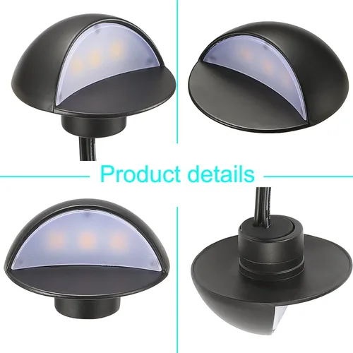 Vista 7 de FVTLED Kit de luces LED para cubierta, paquete de 6 luces LED de bajo voltaje para escalera, 1.97, lámpara de decoración de jardín al aire libre