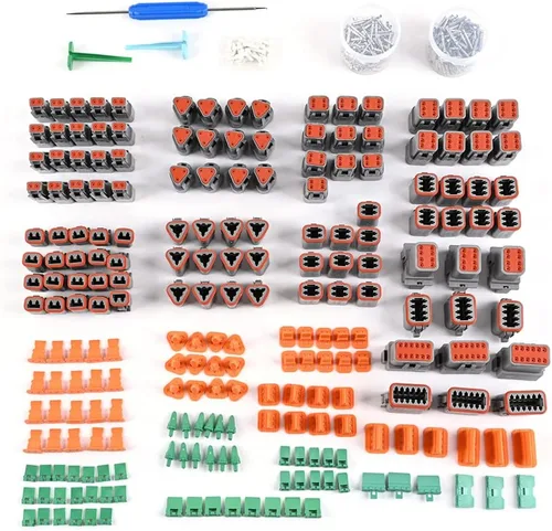 Vista 8 de JRready DT Deutsch Kit de conectores 2 3 4 6 8 12 pines gris impermeable IP67 conector eléctrico con contactos sólidos y conectores DT impermeables