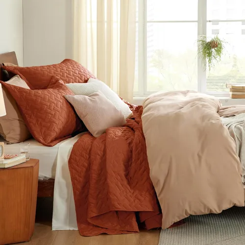 Vista 31 de Bedsure Colchas de tamaño Queen – Colchas ligeras tamaño Queen con patrón de tejido de canasta, ropa de cama suave, edredón de rosa polvorienta