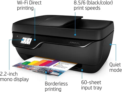 Vista 2 de Impresora multifunción HP OfficeJet 3833.